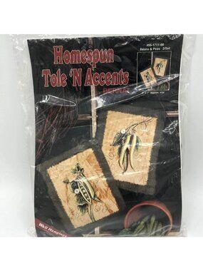 Homespun Tole N Accents Beans & Peas Fabric Wall Hanging Craft Kit By Bernat